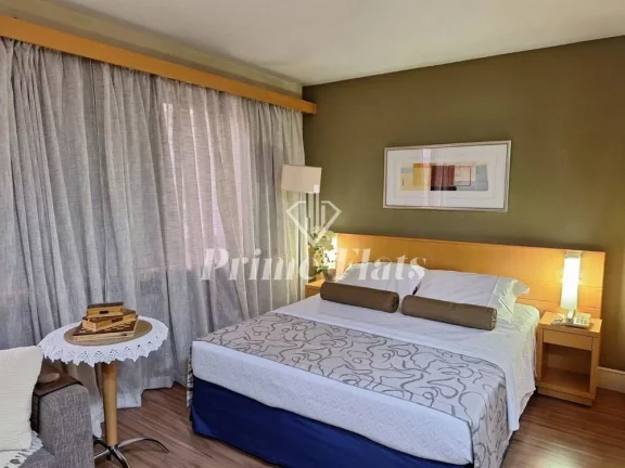 Imagem Flat disponível para locação no Transamerica Executive Jardins, com 50m², 1 dormitórios e 1 vaga