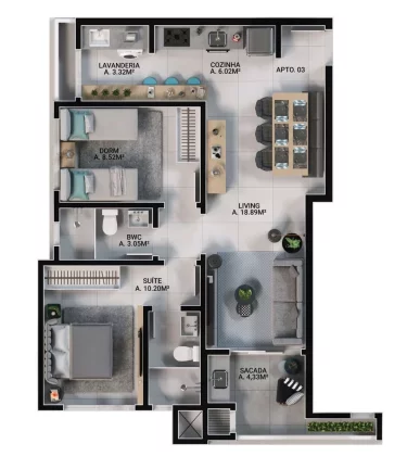 Imagem Scenarium Tower - Apartamento à venda no bairro Morretes - Itapema/SC