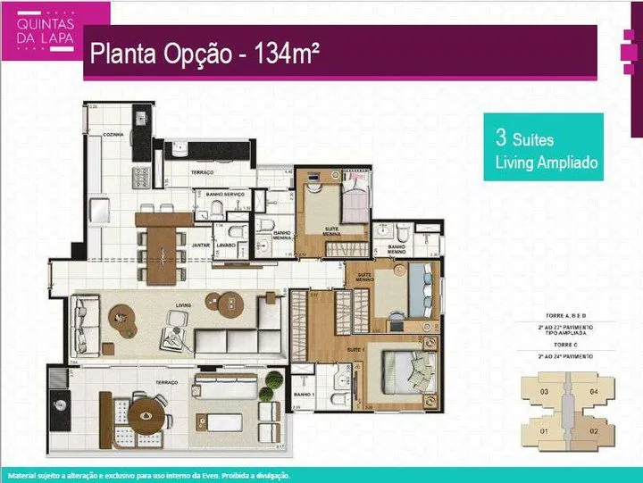 Imagem Apartamento com 4 Quartos à Venda, 134 m² em Vila Anastácio - São Paulo