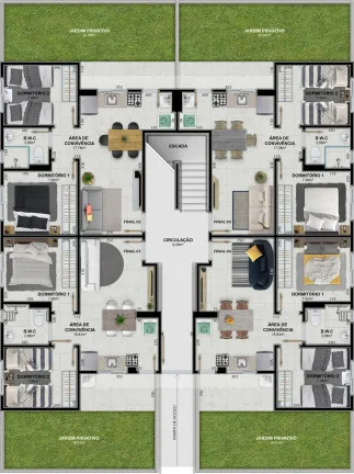 Imagem Apartamento com 2 Quartos à Venda, 46 m²em São Defende - Criciúma