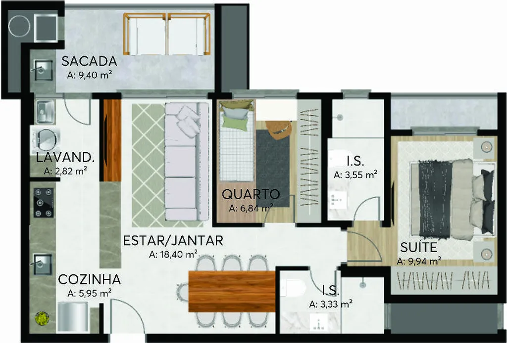 Imagem APARTAMENTO RESIDENCIAL em Curitiba - PR, Bacacheri