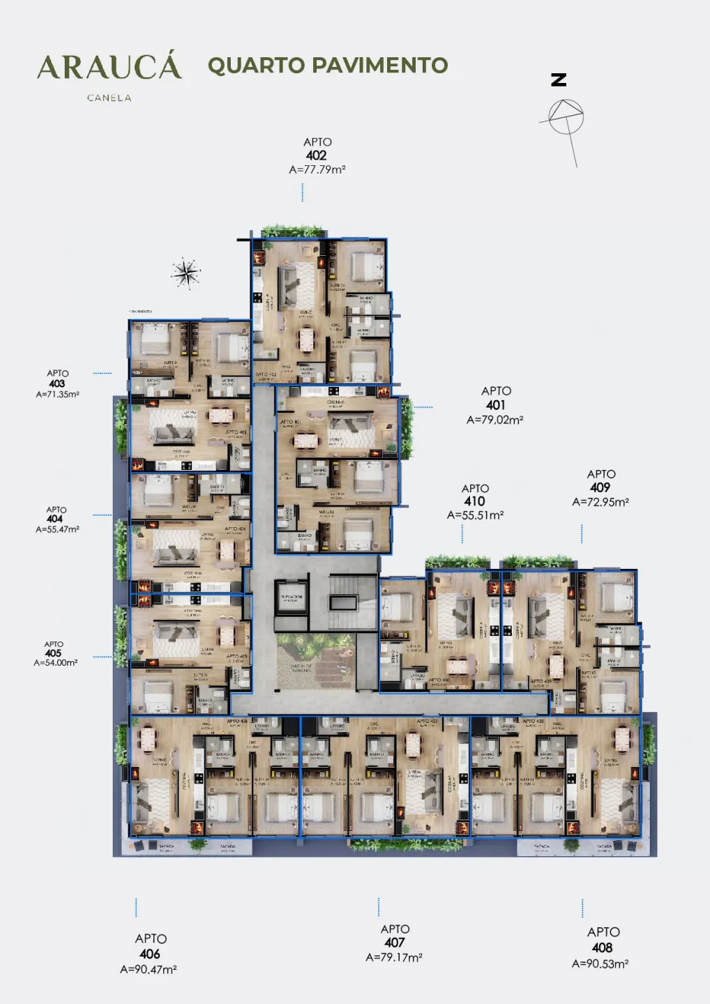 Imagem Apartamento à venda em Canela, Centro , com 2 quartos, 77.79m2