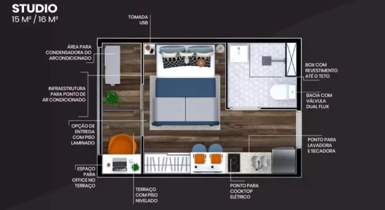 Imagem METROCASA VILA PRUDENTE - Studio PENTHOUSE 46m², 1 dorm, a 500 m da estação Oratório do metrô!