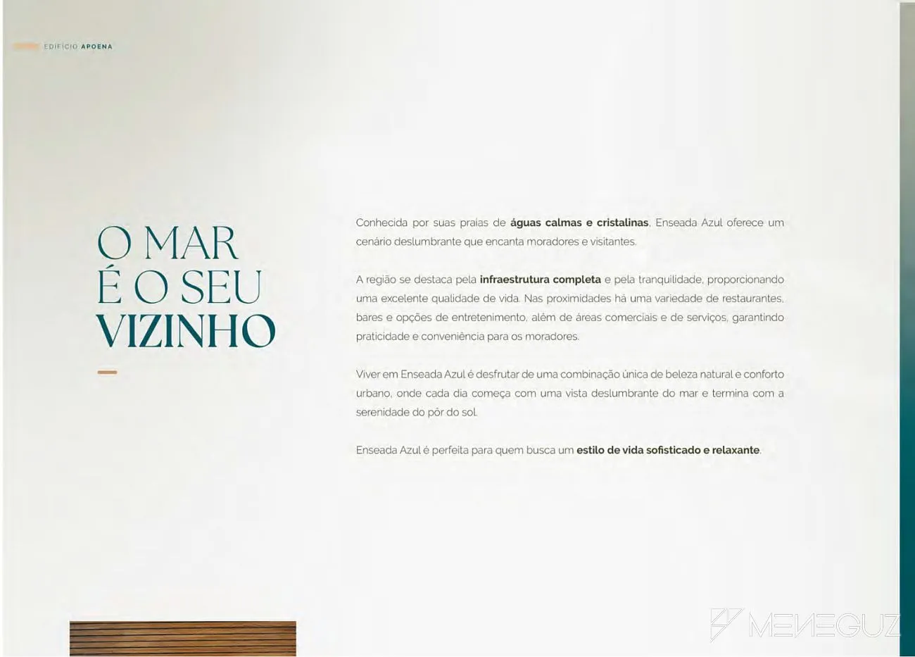 Imagem Apoena - Empreendimento de 2 quartos na Bacutia, Enseada Azul