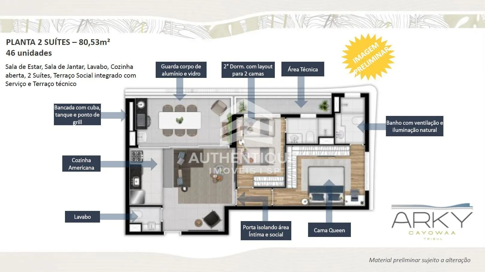 Imagem ARKY CAYOWAA PERDIZES - Apartamento à venda em São Paulo/SP