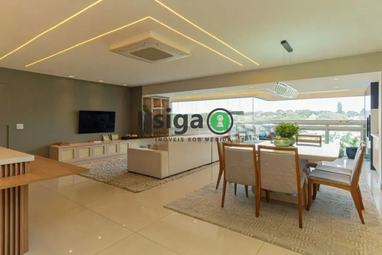 Imagem Apartamento para locação Campo Belo 154m², 3 suítes, reformado, varanda gourmet, vista verde