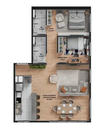 Imagem Varandas 20 de Setembro - Apartamento à venda no bairro Coronel Nassuca - Guaíba/RS