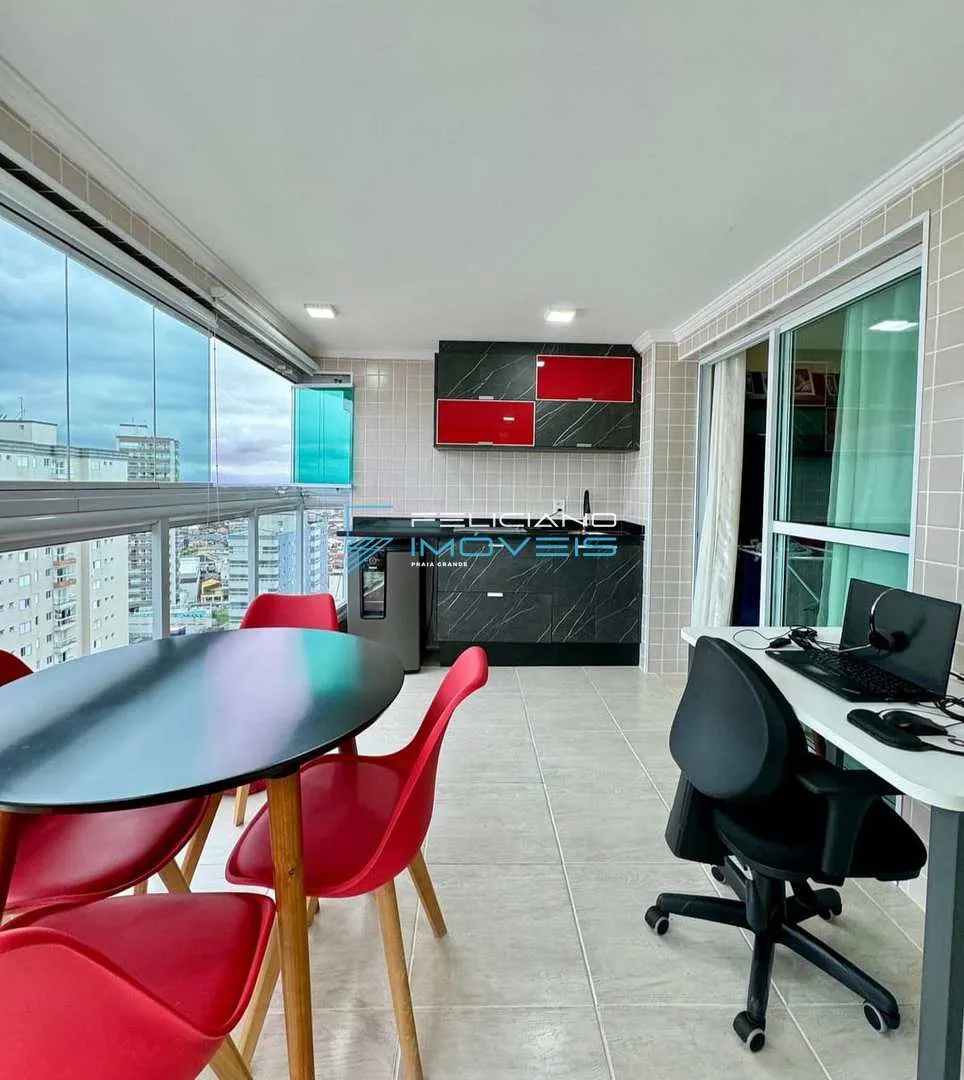 Imagem Apartamento com 2 quartos, Caiçara, Praia Grande - R$ 629 mil, Cod: 3552