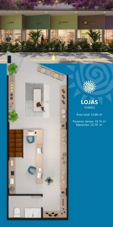 Imagem Flat com 1 dormitório à venda, 44 m² por R$ 354.999,00 - Jacumã - Conde/PB