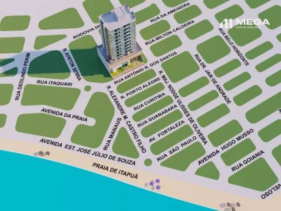 Imagem Apartamento com 2 dormitórios à venda, 70 m² por R$ 840.000 - Itapuã - Vila Velha/ES