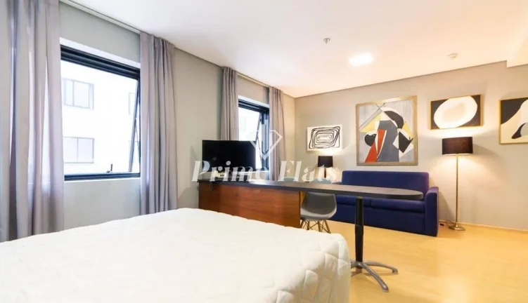 Imagem Flat disponível para locação no Mercure São Paulo Moema Times Square Hotel, com 30m², 1 dormitório e 1 vaga de garagem