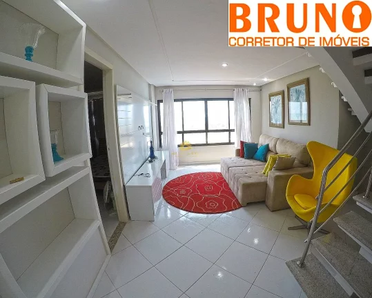 Imagem Maravilhosa cobertura duplex com prédio de frente para o mar com 4 suítes, dependência de emprega...