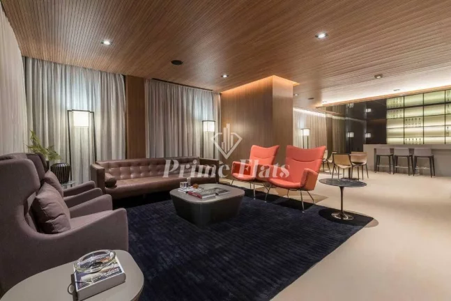 Imagem Flat disponível para locação no VHouse por JFL Living, com 44m², 1 dormitório, e 1 vaga de garagem