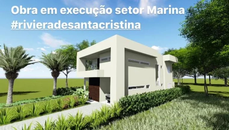 Imagem Excepcional Sobrado em obras a venda no condomínio Riviera de Santa Cristina XIII