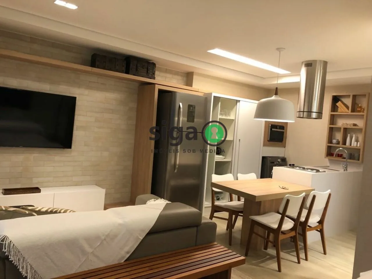 Imagem Apartamento com 49m² à venda, MOBILIADO, 1 quarto, 1 banheiro e 1 vaga, Chácara Santo Antonio