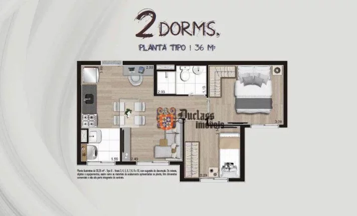Imagem Apartamento com 2 dormitórios à venda, 36 m² por R$ 242.600,00 - Cambuci - São Paulo/SP