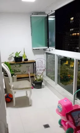 Imagem Apartamento no Ed Sunset com churrasqueira privativa na varanda