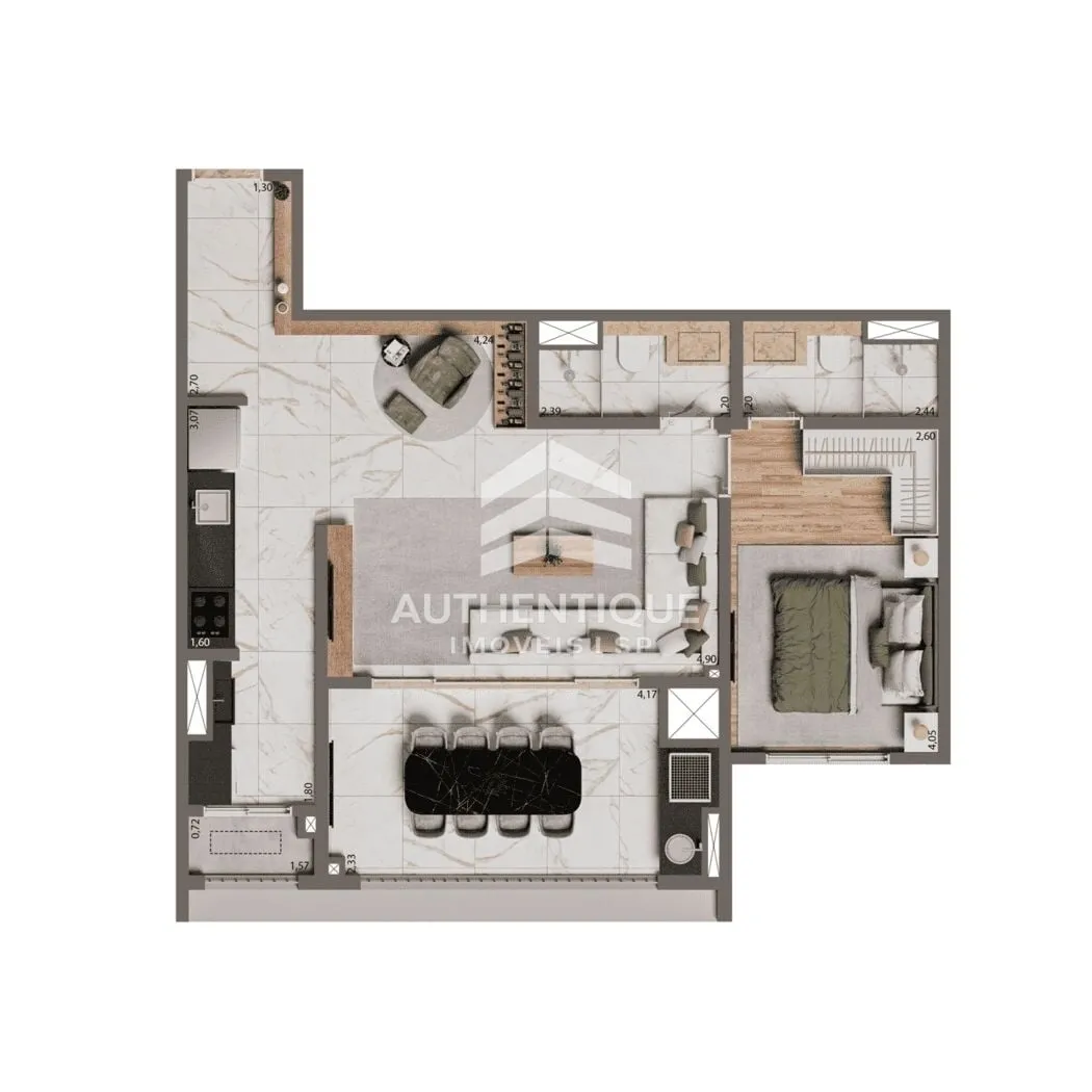 Imagem BROOKLYN BRIDGE - Apartamento à venda no bairro Brooklin - São Paulo/SP, Zona Sul