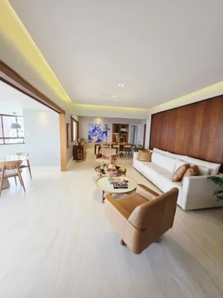Imagem Apartamento de alto padrão vista mar com quatro suítes home theater varanda gourmet a venda no Horto Florestal