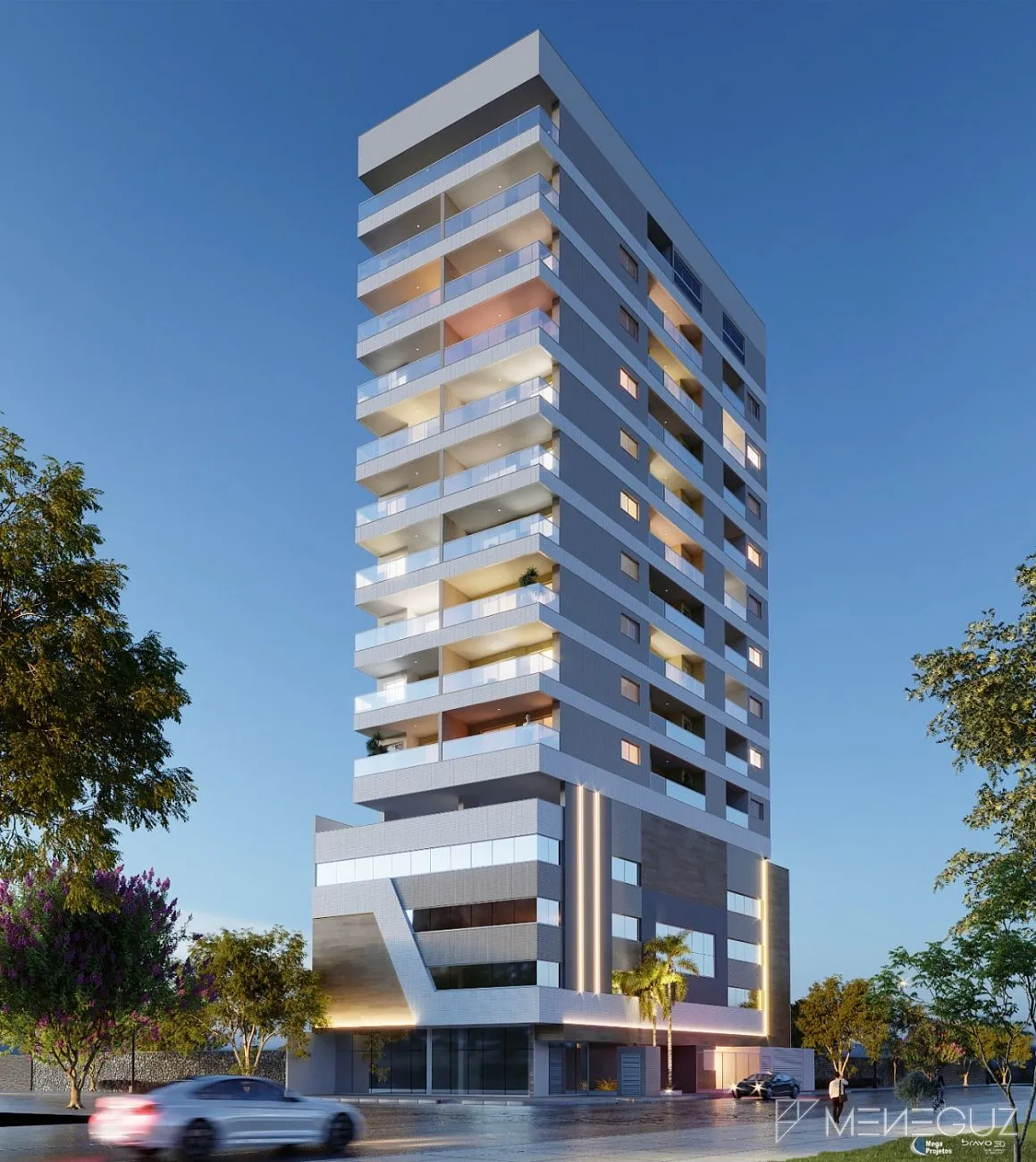 Imagem Empreendimento, lançamento na Praia do Morro, com apartamentos de 2 quartos a venda de frente para avenida paris, com vista para o mar
