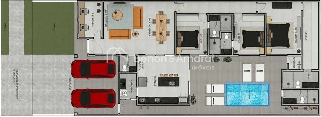 Imagem Casa a venda no Condomínio Santorini, Parque Brasil 500, Paulínia.