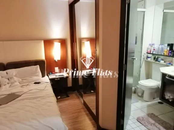 Foto do imóvel Flat disponível para venda no Transamerica Prime International Plaza, com 29m², 1 dormitório e 1 vaga em Alameda Santos