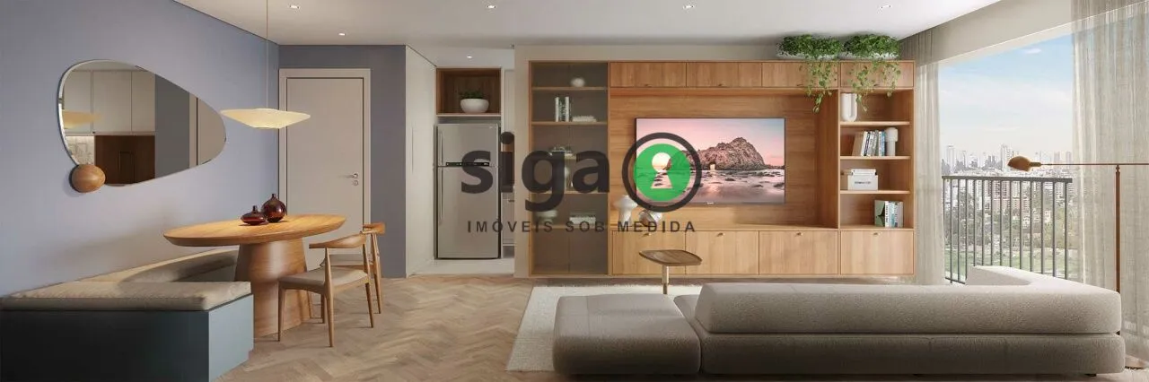 Imagem apartamento de 74m² no Brooklin com 2 Suítes, vaga e banheiro com ventilação Natural