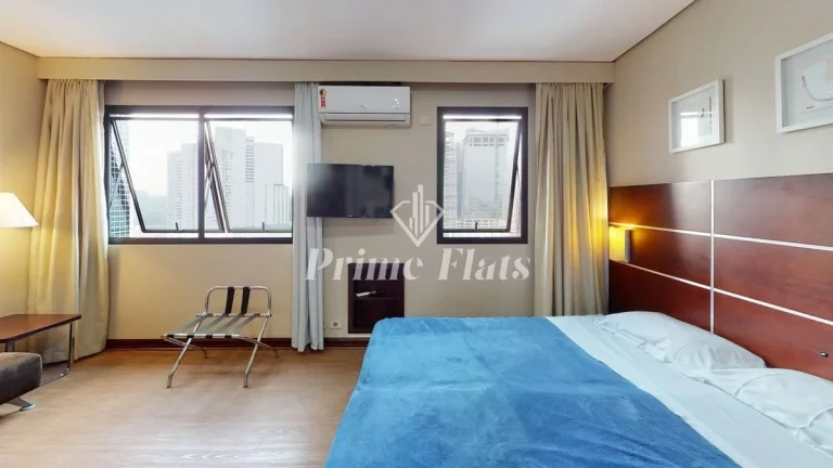 Foto do imóvel Flat disponível para locação no Transamérica Executive Chácara Santo Antônio, com 28m², 1 dormitório e 1 vaga! em Rua Américo Brasiliense