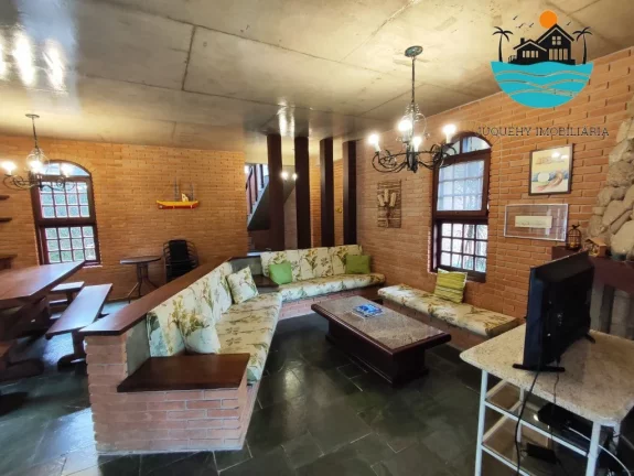Imagem Casa para Aluguel de Temporada em Juquehy, 450 metros da praia, piscina, churrasqueira, 5 dormitórios, Max 14 pessoas | Juquehy Imobiliária