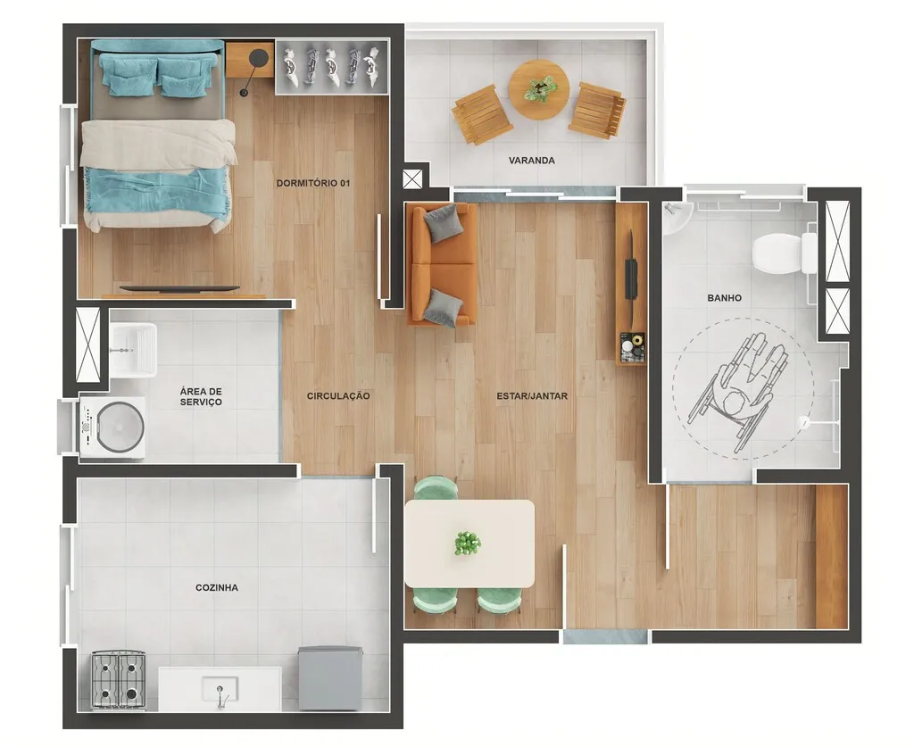 Imagem Apartamento à venda no bairro Residencial Porto Seguro - Goiânia/GO