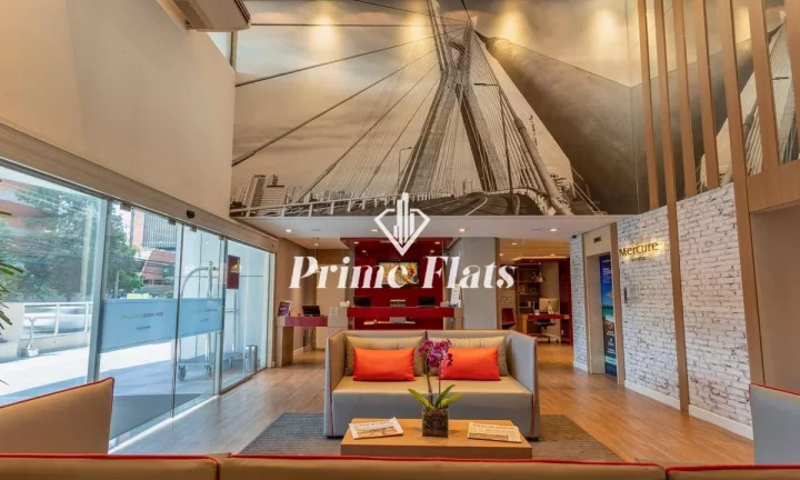 Imagem Flat disponível para venda no Mercure São Paulo Nações Unidas, com 27m², 1 dormitório e 1 vaga de garagem
