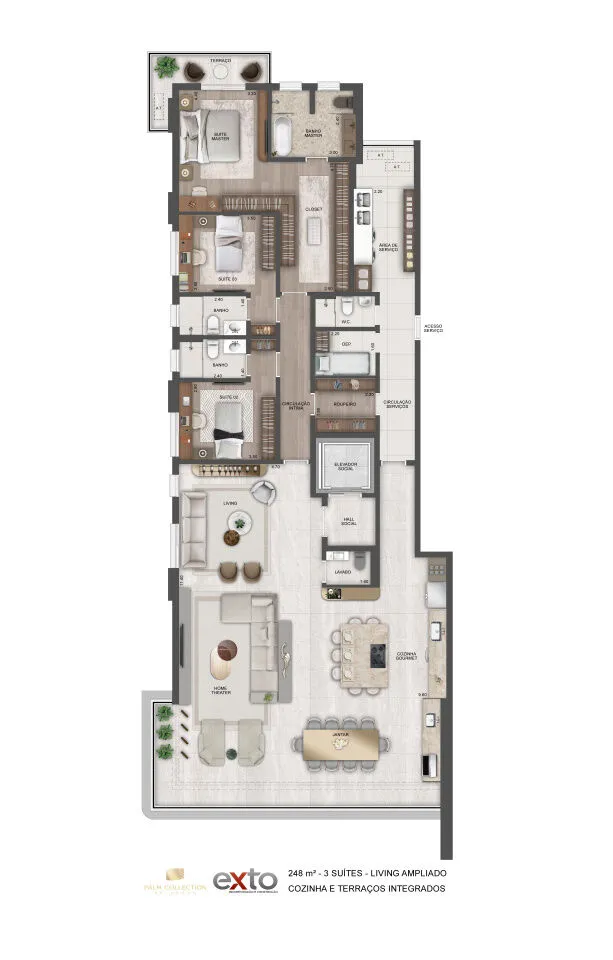 Imagem Apartamento à venda no Pacaembu: 248m², 4 suítes e 3 vagas