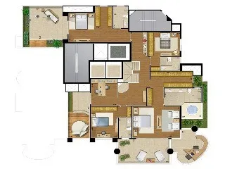 Imagem Apartamento de luxo à venda: 4 quartos, 4 suítes, 2 salas, 5 banheiros e 335m² na Vila Regente Feijó, São Paulo-SP - Condomínio Edifício Bauhaus Anália Franco.