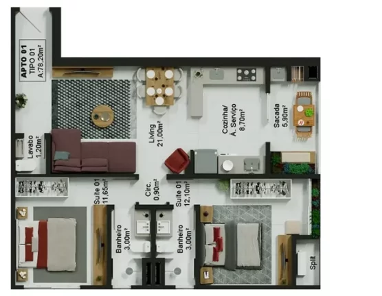 Imagem Paradise Home Flats - Apartamento à venda no bairro Centro - Itapema/SC