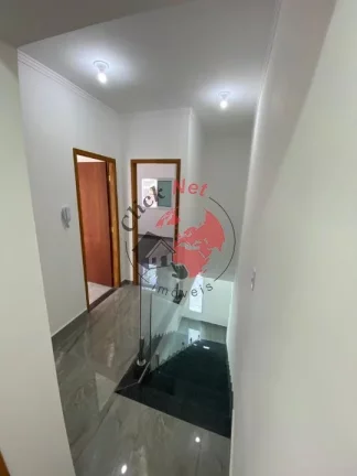 Imagem Sobrado Novo,estuda permuta até 50% ,3 dorms , 1 suíte, sacada,área gourmet com churrasq , 3 vagas ,bairro Vila Humaitá em Santo André