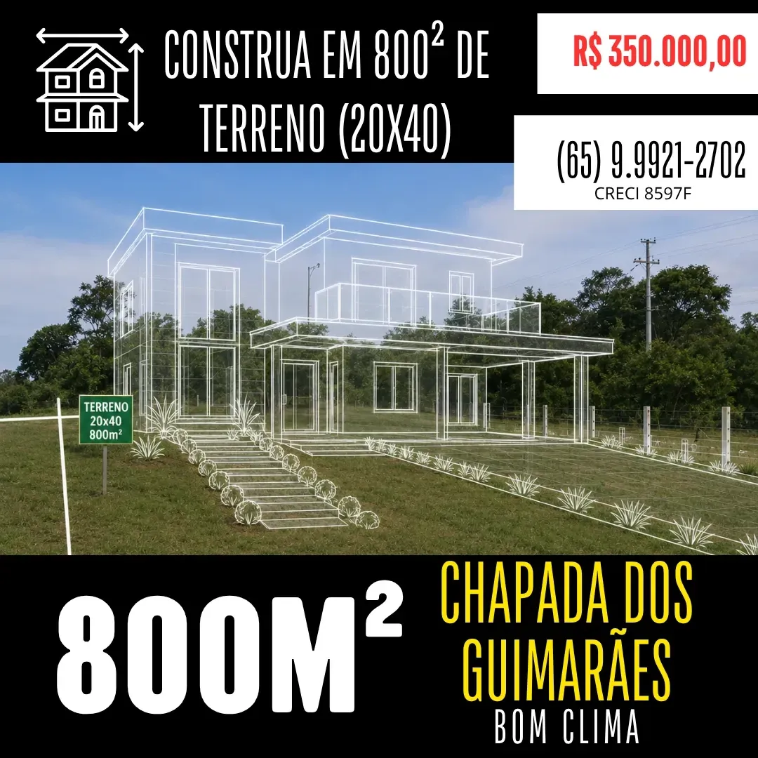 Foto do imóvel Terreno à Venda, 800 m² em Chapada dos Guimarães - Chapada dos Guimarães