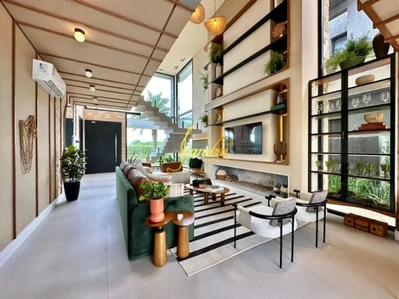 Imagem Casa condomínio nova com 04 suítes mobiliada e decorada