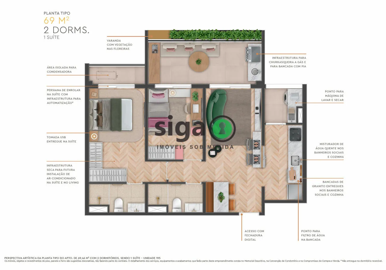 Imagem Apartamento 2 dormitórios e 1 vaga - Vista Vista Livre para o Skyline no Melhor Eixo da Vila Mariana