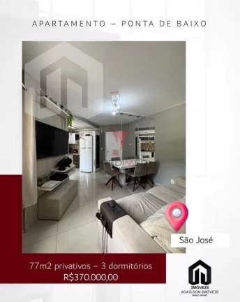 Imagem Apartamento 3 dorm à venda – Ponta de Baixo, São José sc Brasil