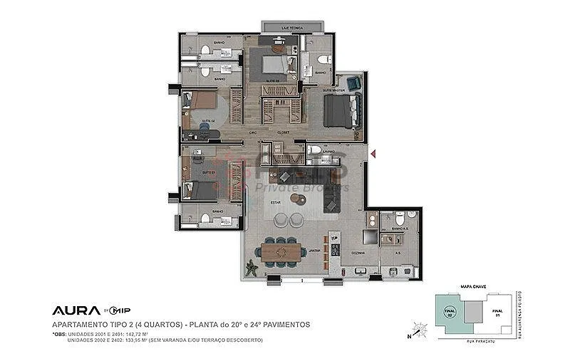 Imagem Apartamento 4 quartos no Santo Agostinho - Lazer completo