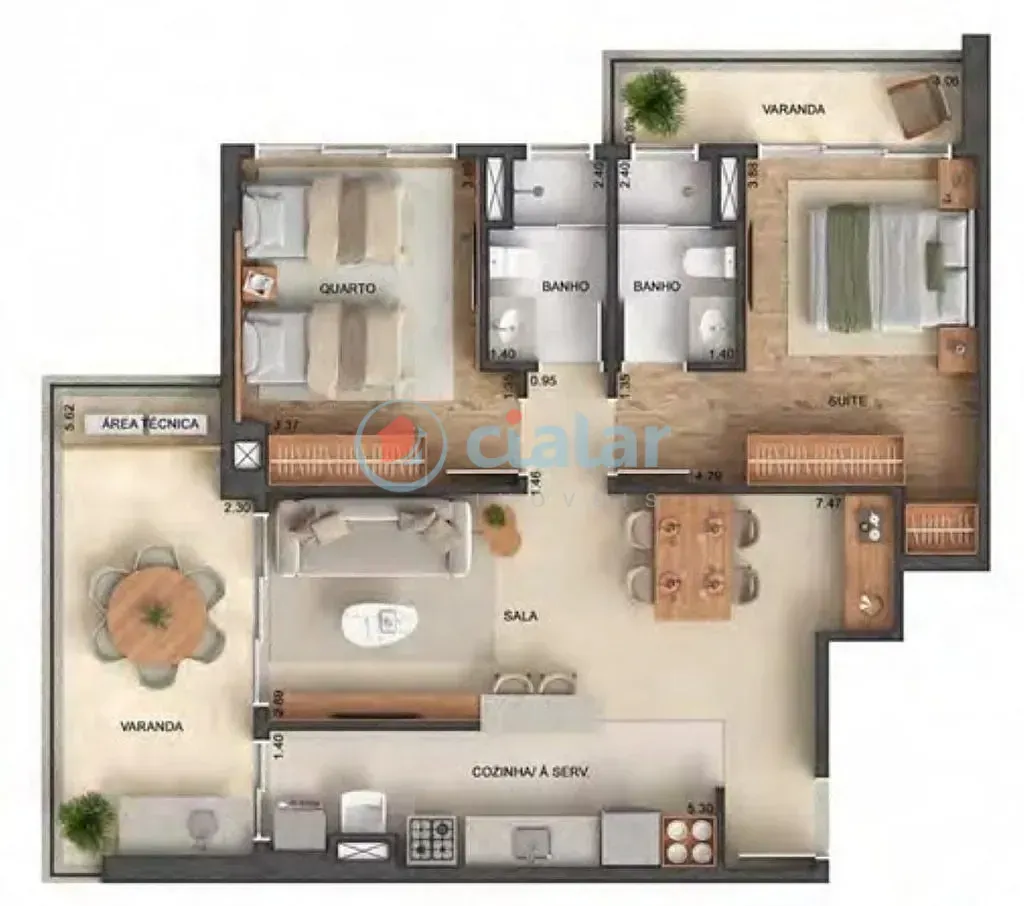 Imagem Apartamento à venda 2 Quartos 1 Suite 1 Vaga 90.32M² Barra da Tijuca Rio de Janeiro - RJ | Ilha Pura Astra - Fase 2