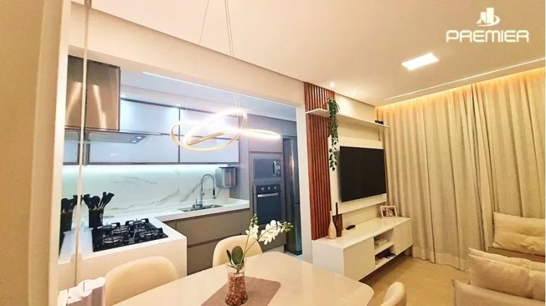 Imagem APARTAMENTO COM FINO ACABAMENTO RES. HARMONIA 52 M², 2 DORMS, COZINHA ESTILO AMERICANA