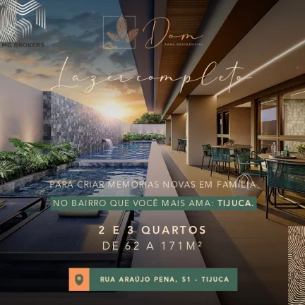 Imagem Apartamento à venda na Tijuca, Rio de Janeiro - 2 quartos, 1 suíte, lazer completo, 1 vaga de garagem, 64m² de área.Perto do Metro. Aproveite!