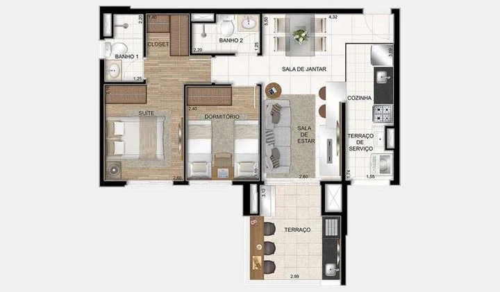 Imagem Apartamento com 2 Quartos à Venda, 67 m² em Vila Mascote - São Paulo