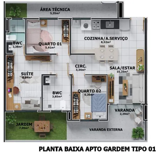 Imagem Vitória Club Teresina | Apartamentos Zona Sul | A partir de R$ 256.000