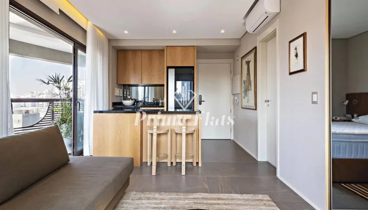 Imagem Flat disponível para locação no Cyrela by Pininfarina no Itaim Bibi, com 51m², 1 dormitório e 1 vaga