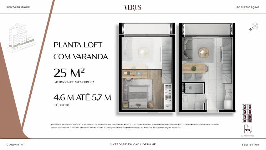 Imagem Loft para Venda em São José dos Pinhais, Centro, 1 dormitório, 1 banheiro