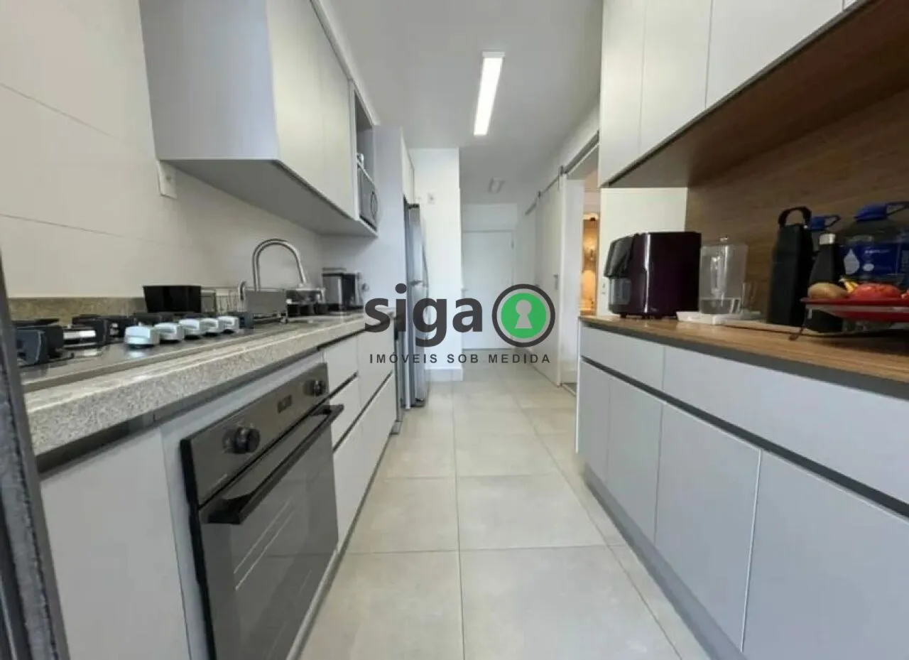 Imagem Apartamento à venda no Brooklin - 157 m² | 3 suítes | Varanda gourmet | Alto padrão