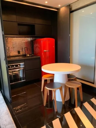 Imagem Flat disponível para locação no VHouse por JFL Living, com 48m², 1 dormitório e 1 vaga de garagem
