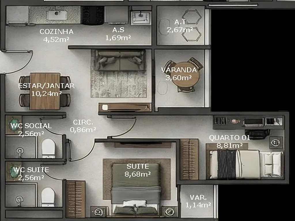 Imagem Apartamento com 2 quartos à venda em Vila Velha